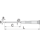 Surubelnite varf plat pentru electronisti 0.23 x 1.5mm, 60mm, 153mm, 2.5mm, 11g