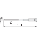 Surubelnite pentru electronisti PH PH 00, 60mm, 153mm, 2.5mm, 12g