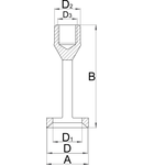 Piesa de presare pentru comprimare arcuri pistoane 35mm, 36mm, 70mm, 23mm, 16mm, 84g