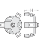 Cheie pentru rezervorul de benzina 155mm, 22mm, 73mm, 670g