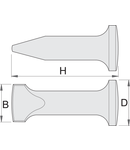 Nicovala cu cap de ciocnire 54mm, 44mm, 425mm, 759g