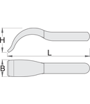 Nicovala lingura curbata 236mm, 49mm, 70mm, 1223g