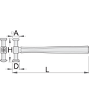 Ciocan tinichigerie curb 325mm, 27mm, 29.6mm, 106mm, 395g