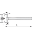 Ciocan tinichigerie standard 325mm, 38mm, 40mm, 100mm, 445g