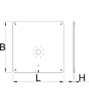 Fixed plate for 1693EL 740mm, 740mm, 20mm, 52000g