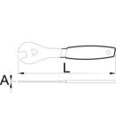 Cheie simpla pentru ax roata 24mm, 220mm, 3mm, 130g