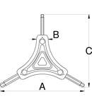 Y ball-end hex wrench 122mm, 16mm, 106mm, 64g