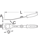 Scula ansamblu ax pedala 350mm, 4mm, 66mm, 42,7mm, 2,8mm, 316g