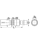 Extractor ax pedala 22 x 1mm, 74,5mm, 13mm, 139g