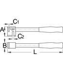 Scula de ajustat foaia de lant pedalier 243mm, 42mm, 25mm, 542g