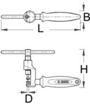 Scula pentru montare demontare lant de timp surub 3,4mm, 22mm, 150mm, 72mm, 175g