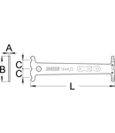 Insicator de uzura lant 122,5mm, 2mm, 37mm, 12,7mm, 40g