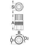 Schimbarea cuplajului torpedou Compagnolo® 44,2mm, 3,0mm, 22,63mm, 21,35mm, 21mm, 54g