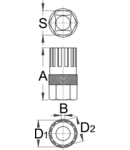 Cap pentru inlucuire pinioane Shimano 44,7mm, 3,0mm, 22,72mm, 21,24mm, 21mm, 57g