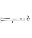 Extractor pentru locas furca 1.1/4", 1.1/8", 1.1/4", 300mm, 40mm, 327g