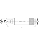 Dispozitiv de montat ax ghidon 124mm, 29,5mm, 15,2mm, 557g