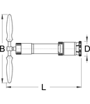 Extractor universal 1"mm, 1.1/8"mm, 1.1/2"mm, 351mm, 320mm, 3510g