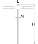 Handle with threaded rod for bearing press kit 172