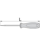 Scula de gaurit rotunda cu lama dreapta 165mm, 31g