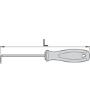 Scula de gaurit rotunda, lama indoita la 90° 165mm, 31g