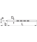 Scula de montaj pentru nipluri de spite 6,5mm, 130mm, 33g