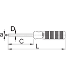 Surubeknita tubulara pentru nipluri de spita patrate 80mm, 6,5mm, 180mm, 150g