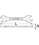 Cheie ax roata 12 x 13mm, 139mm, 5,3mm, 46g