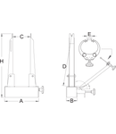 Stand de centrare pentru uz profesional 385mm, 480mm, 282mm, 80mm, 7300g