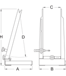 Stand de centrare roti - pentru pasionații de biciclete 760mm, 218mm, 217mm, 463mm, 2300g