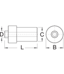 Adaptor pentru ax de roti de 20mm 12, 11,9mm, 9,8mm, 17mm, 46mm, 46g