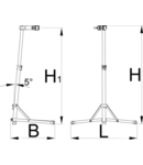 BikeGator repair stand, quick release 870mm, 665mm, 1680mm