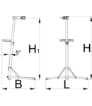 BikeGator repair stand, auto adjustable 870mm, 665mm, 1680mm