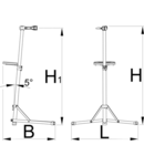 Stand pentru repararea bicilcetei cu tuburi suport 870mm, 665mm, 1680mm, 6500g