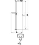 Pro repair stand with single clamp, quick release, without plate 1570mm