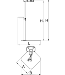 Pro repair stand with single clamp, quick release 726mm, 572mm, 1700mm