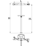 Pro repair stand with double clamp, quick release, without plate 704mm, 1680mm