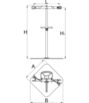 Pro repair stand with double clamp, quick release 704mm, 905mm, 700mm, 1680mm