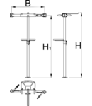 Stand pentru reparare biciclete cu doua falci (cu arc si piulița reglabila)fara farfurie plata 1680mm, 704'', 13065g