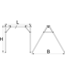 Event stand 1820 - 2630mm, 1452mm, 185mm