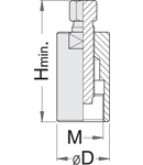 Extractor volant cu filet interior M35 x 1,5, 45mm, 90mm, 666g