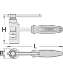 Scula de montare lanț, presare și nituire pentru motocicleta 40mm, 115mm, 270mm, 2490g