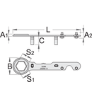 Scula de blocare pentru variator si anrenorul de ambreiaj 22mm, 80mm, 32,5mm, 262mm, 319g