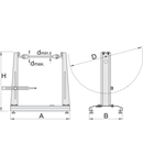 Stand de motociclete pentru aliniere roata 32"mm, 500mm, 280mm, 525mm, 9600g