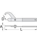 Cheie cu ghiara pentru motosiclete 20mm, 60mm, 220mm, 186g