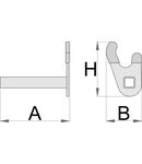 Adaptor V pentru stand de spate 124mm, 63mm, 98mm