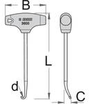 carlig de agatare 4,2mm, 130mm, 80mm, 170mm, 67g