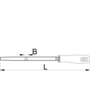 Pile triunghiulare cu maner, bastard 100, 220mm, 7,5mm, 94g