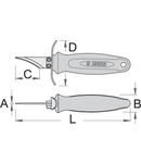 Cutit cu maner BI 2mm, 29mm, 38mm, 72'', 185mm