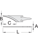 Lama de rezerva pentru cutit cu maner BI 2mm, 18mm, 38mm, 83mm