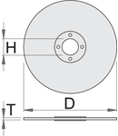 Discuri de taiere pentru otel 115mm, 22mm, 72g